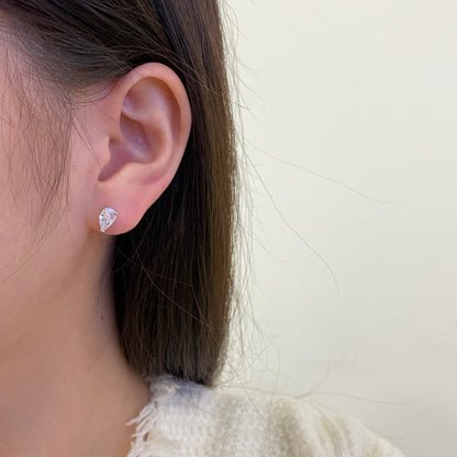 [GALE]Ornate Water Drop Shape Earrings