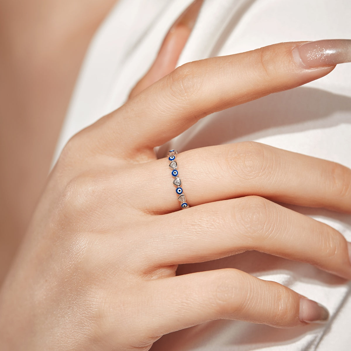 [GALE]Radiant Colorful Round Shape Daily Ring