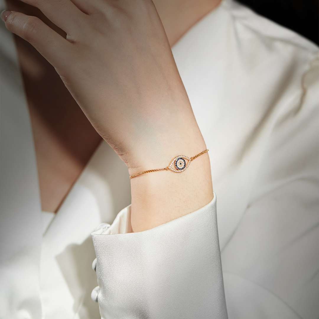 [GALE]Dazzling Eye Shape Necklace