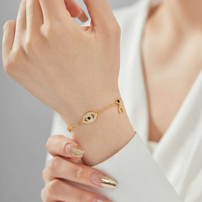 [GALE]Dainty Eye Shape Necklace