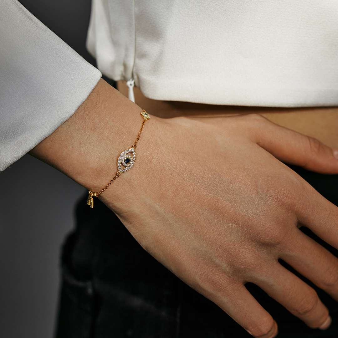 [GALE]Dainty Eye Shape Necklace