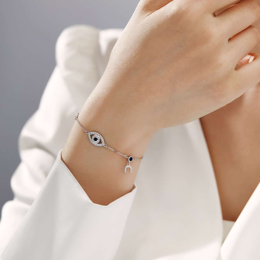 [GALE]Dainty Eye Shape Necklace
