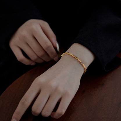 [GALE]Sparkling Exquisite Round Cut Party Bracelet