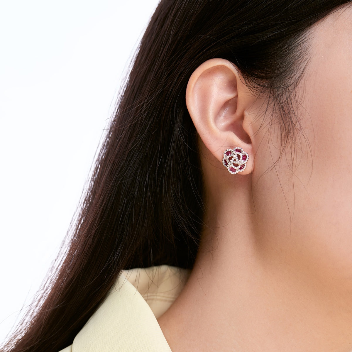[GALE]Exquisite Flower Shape Daily Earrings