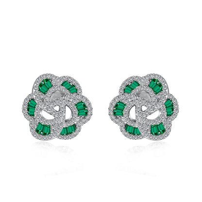 [GALE]Exquisite Flower Shape Daily Earrings