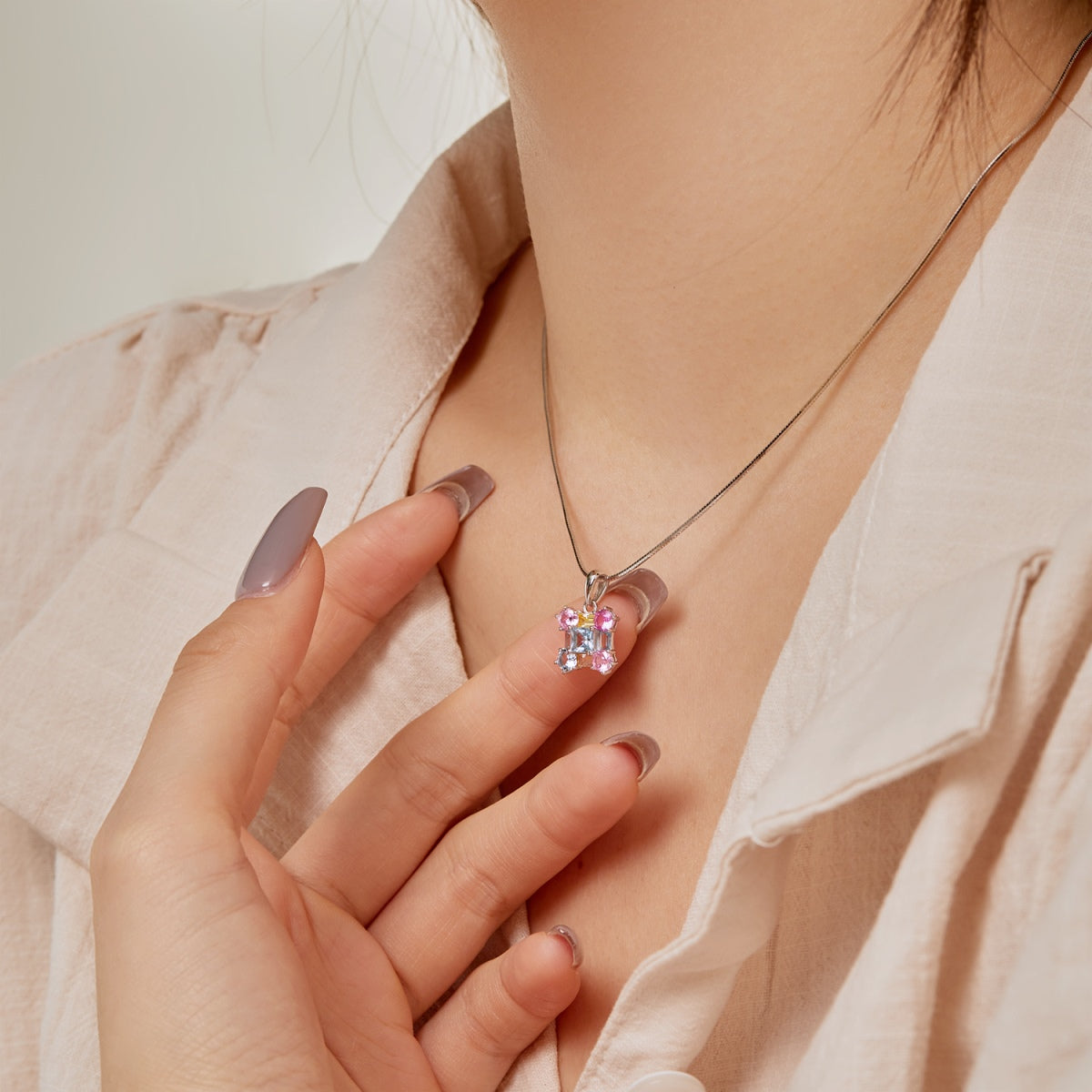 [GALE]Gorgeous Multi Colorful Necklace