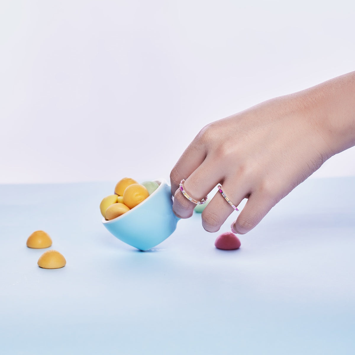 [GALE]Lively In Shades Elegant Radiant Cut Daily Ring