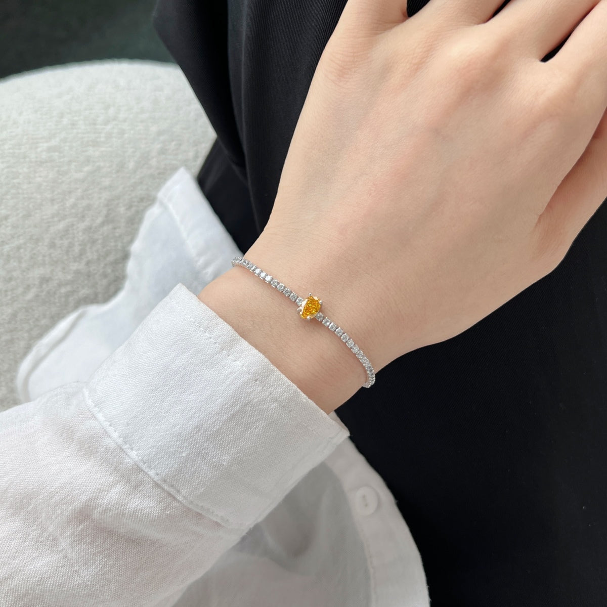 [GALE]0.75 Carat Exquisite Oval Cut Daily Bracelet