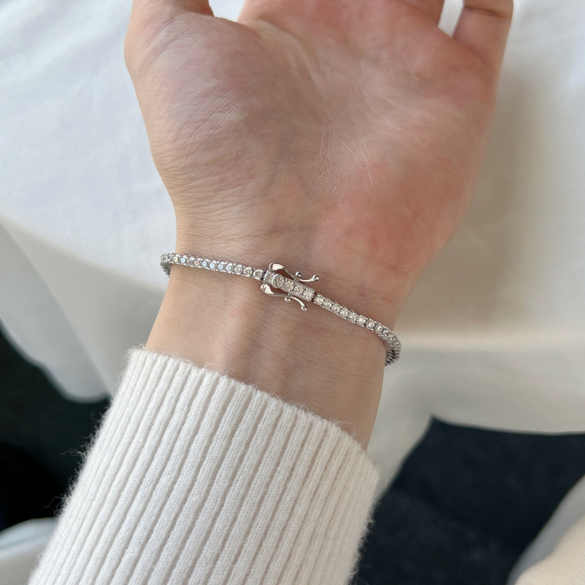 [GALE]Dazzling Exquisite Round Cut Daily Bracelet