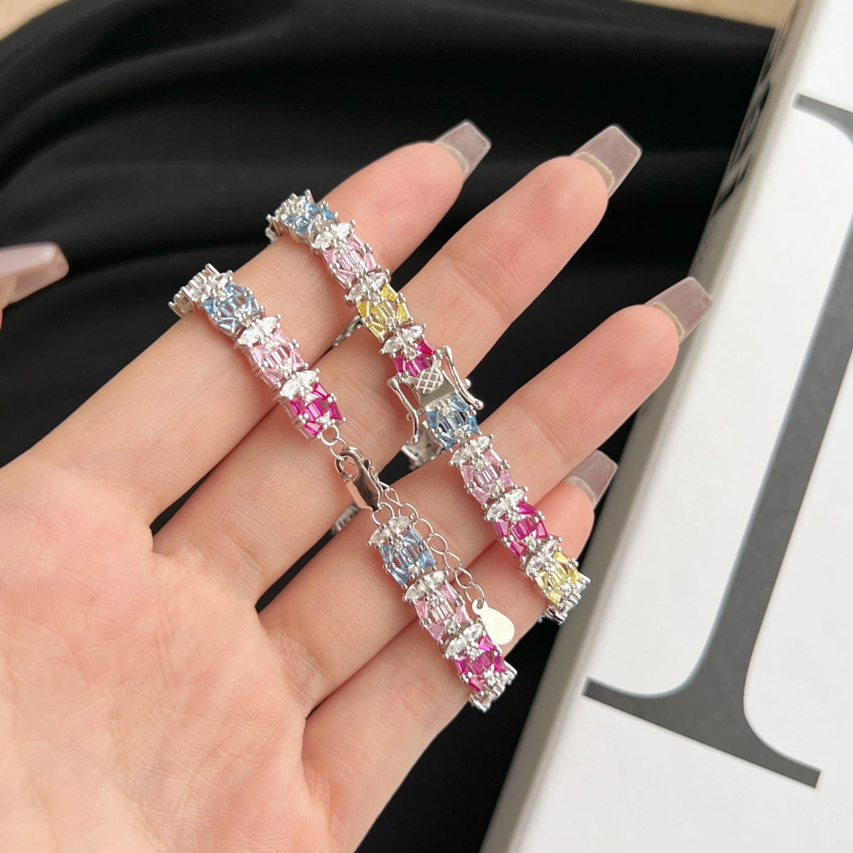 [GALE]Delicate Colorful Multi Cut Party Bracelet