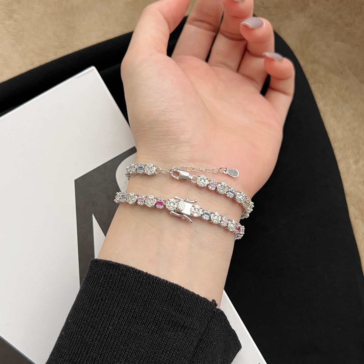 [GALE]Dazzling Radiant Multi Cut Daily Bracelet
