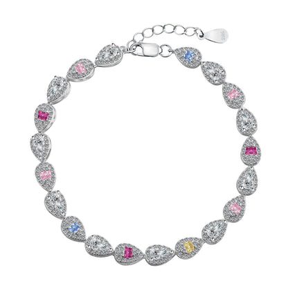 [GALE]0.25 Carat Radiant Water Drop Shape Daily Bracelet