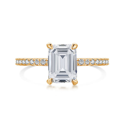[GALE]2.0 Carat Scintillating Ornate Radiant Cut Party Ring
