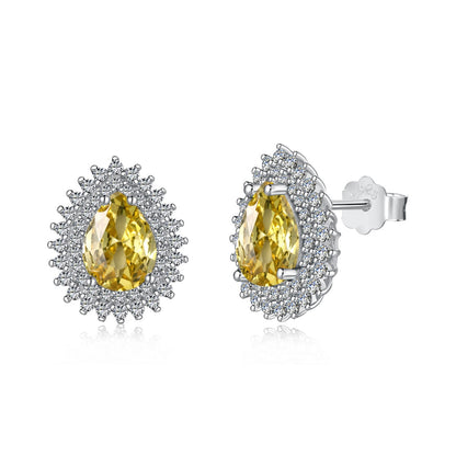 [GALE]Delicate Gorgeous Pear Cut Daily Earrings
