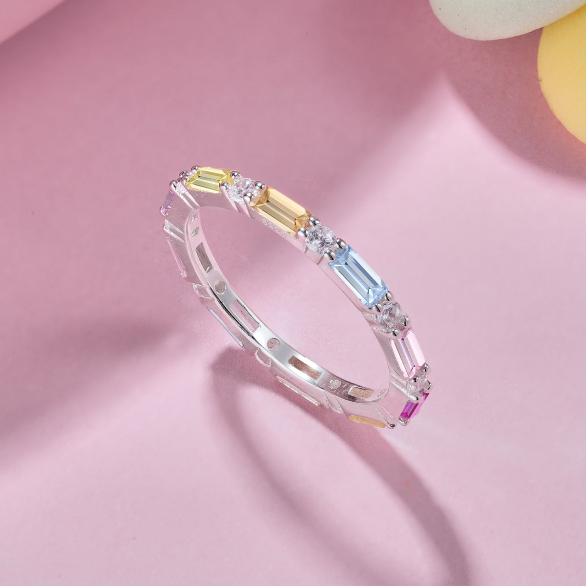 [GALE]Lively In Shades Elegant Radiant Cut Daily Ring
