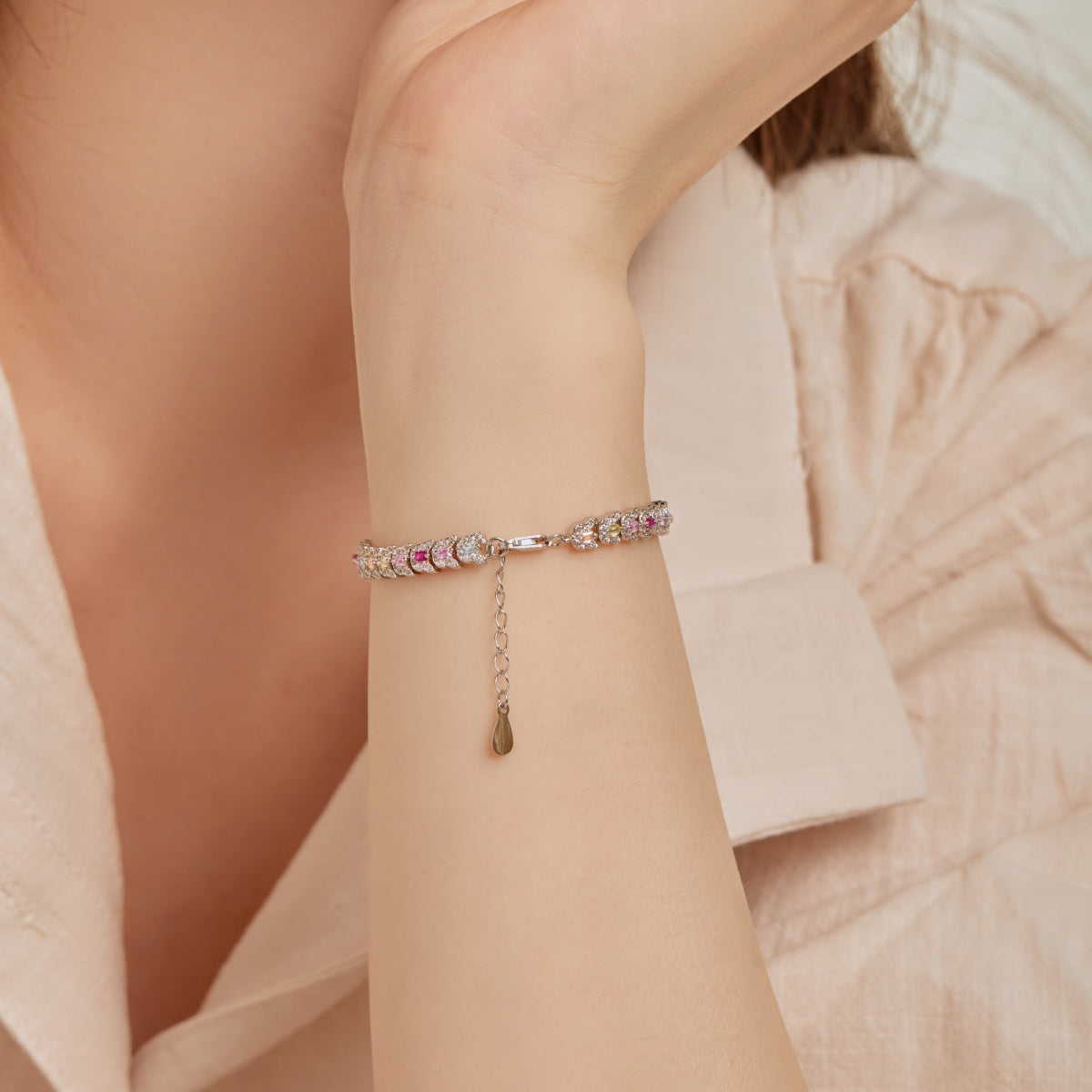 [GALE]Delicate Colorful Multi Cut Daily Bracelet