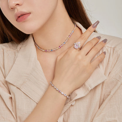 [GALE]0.25 Carat Radiant Water Drop Shape Daily Bracelet