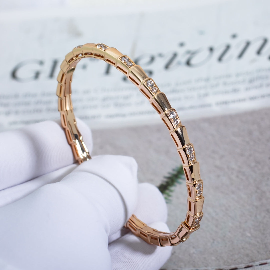 [GALE]SERPENTI SMALL BRACELET PINK GOLD DIAMOND