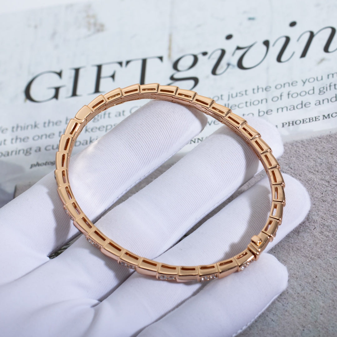 [GALE]SERPENTI SMALL BRACELET PINK GOLD DIAMOND