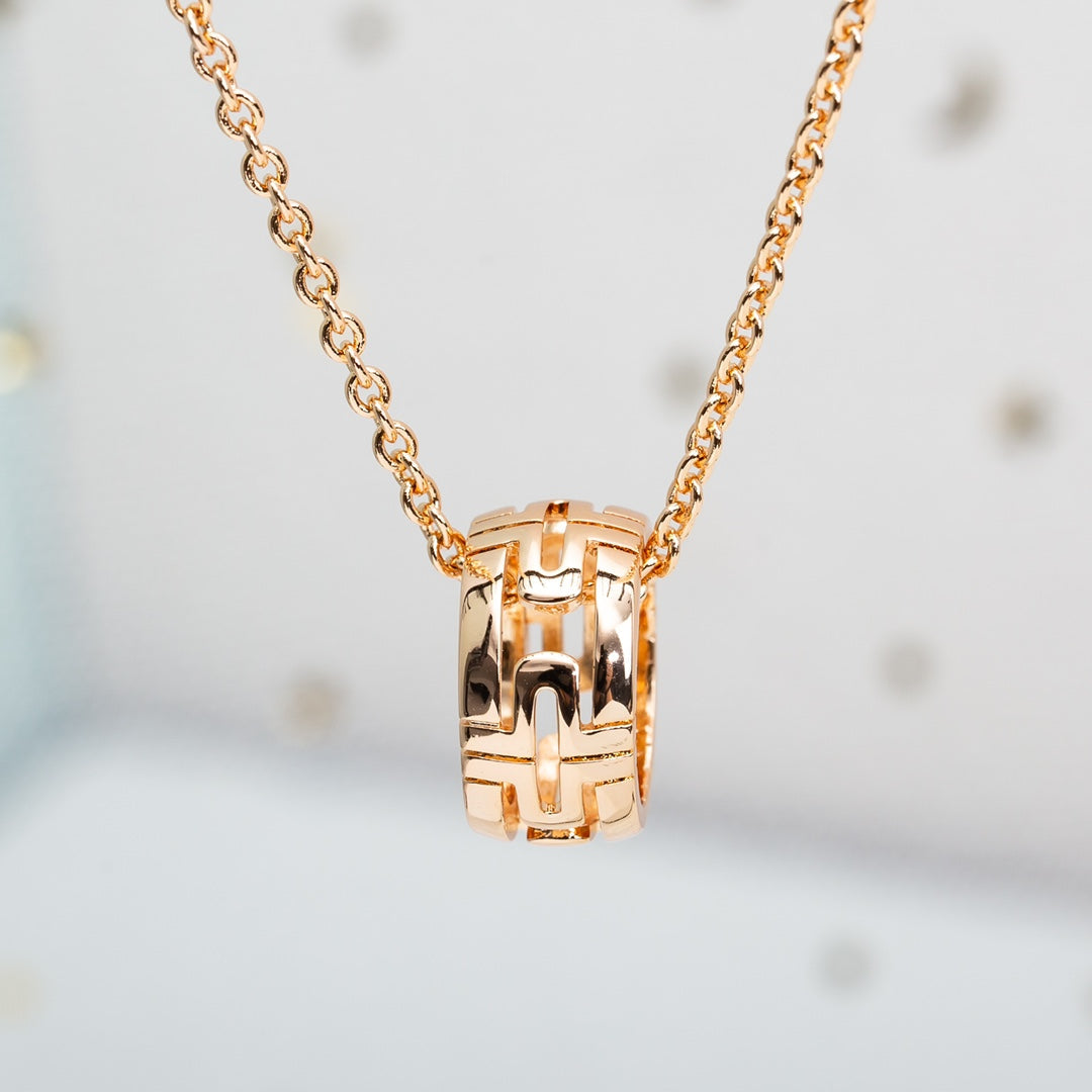 [GALE]PARENTESI NECKLACE PINK GOLD