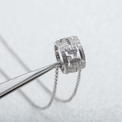 [GALE]PARENTESI NECKLACE SILVER DIAMOND