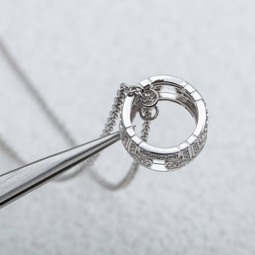 [GALE]PARENTESI NECKLACE SILVER DIAMOND