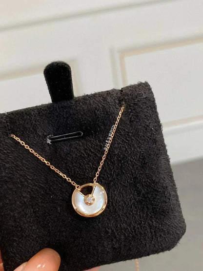 [GALE]AMULETTE ROSE GOLD MOP NECKLACE