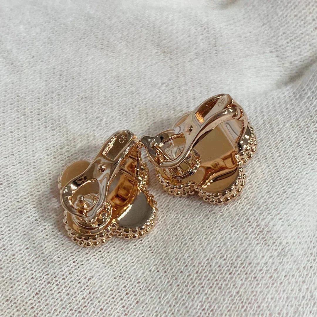 [GALE]CLOVER MEDIUM 1 MOTIFS CARNELIAN  DIAMOND earrings
