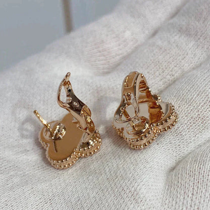 [GALE]CLOVER MEDIUM 1 MOTIFS CARNELIAN  DIAMOND earrings