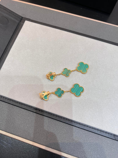 [GALE]CLOVER MALACHITE 3 MOTIFS GOLD