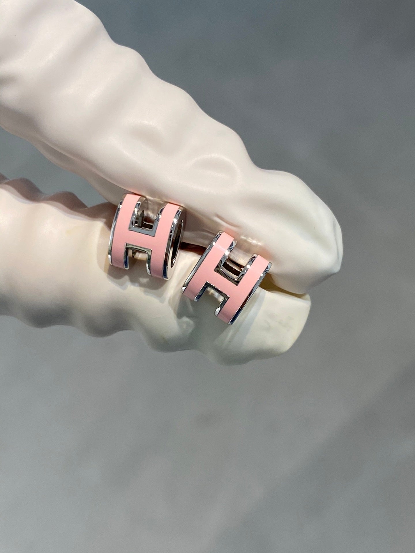 [NOVO]MINI POP H SILBERNE OHRRINGE ROSA