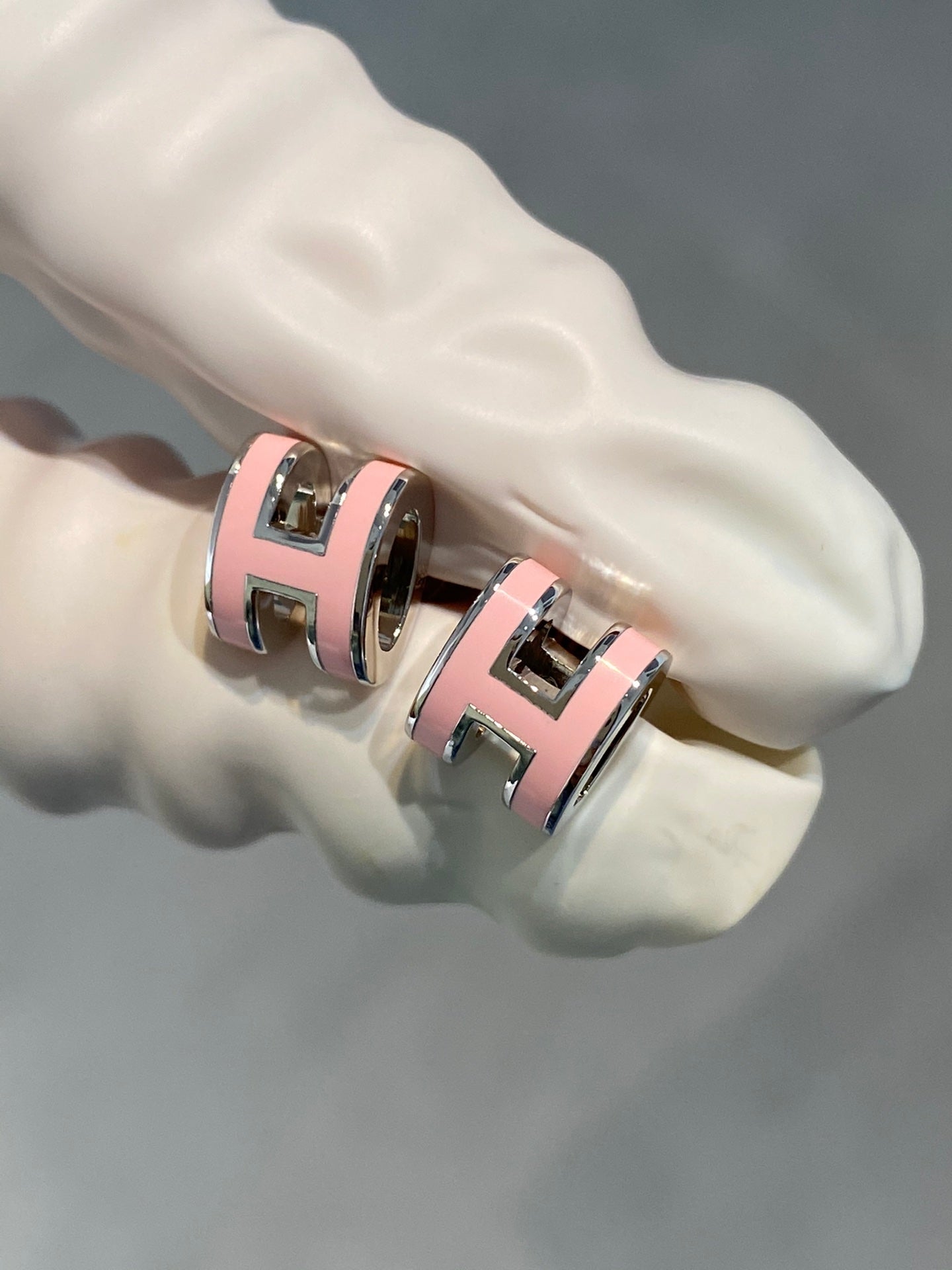 [NOVO]MINI POP H SILBERNE OHRRINGE ROSA