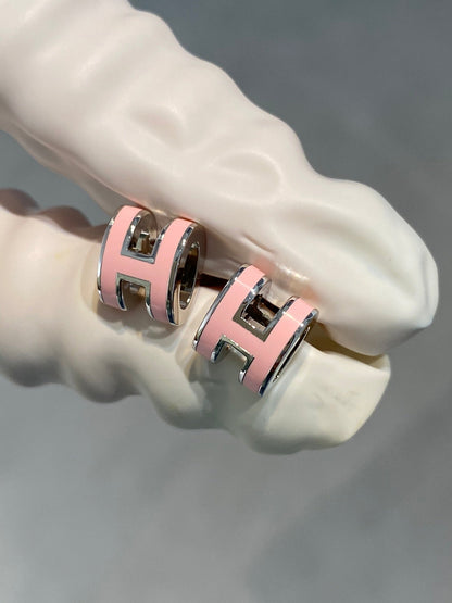 [NOVO]MINI POP H SILBERNE OHRRINGE ROSA