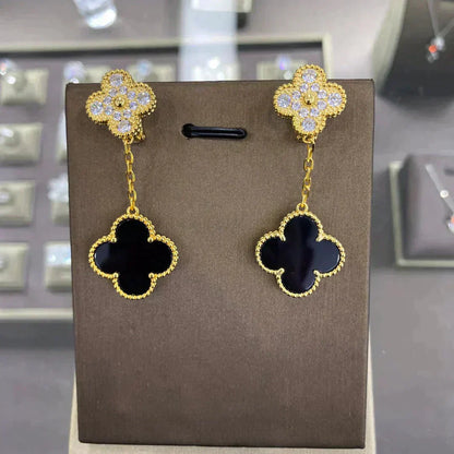 [GALE]CLOVER  2 MOTIFS  DIAMOND  EARRINGS (MULTIPLE CHOICESç´