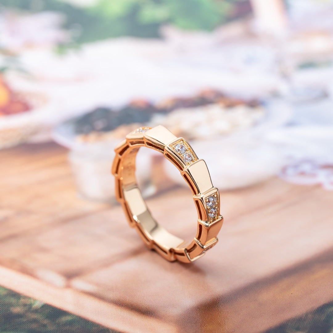 [GALE]SERPENTI RING PINK GOLD  3MM