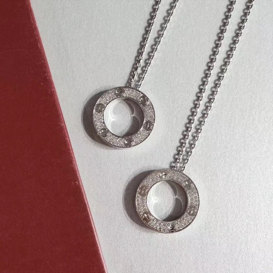 [GALE]LOVE NECKLACE ADJUSTABLE SILVER