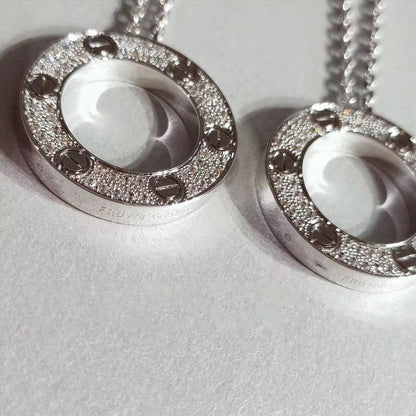 [GALE]LOVE NECKLACE ADJUSTABLE SILVER