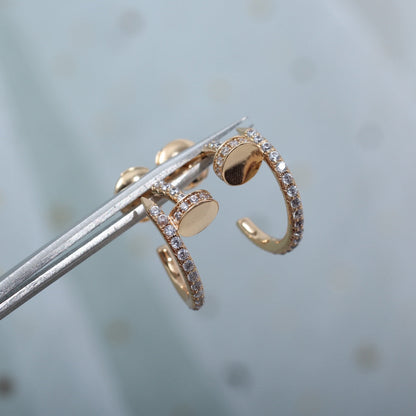 [GALE]JUSTE EARRINGS 12.75MM PINK GOLD DIAMOND