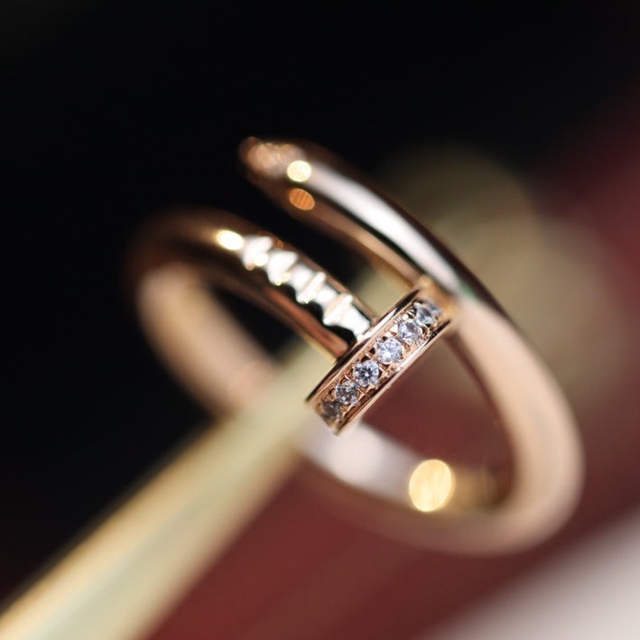 [GALE]JUSTE RING 2.65MM PINK GOLD DIAMOND