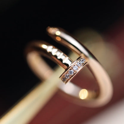 [GALE]JUSTE RING 2.65MM PINK GOLD DIAMOND