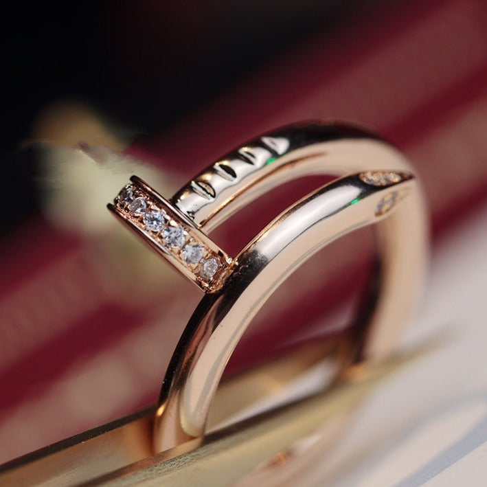 [GALE]JUSTE RING 2.65MM PINK GOLD DIAMOND