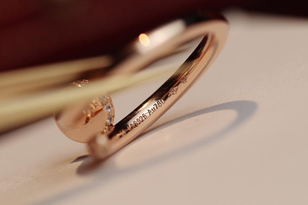 [GALE]JUSTE RING 2.65MM PINK GOLD DIAMOND