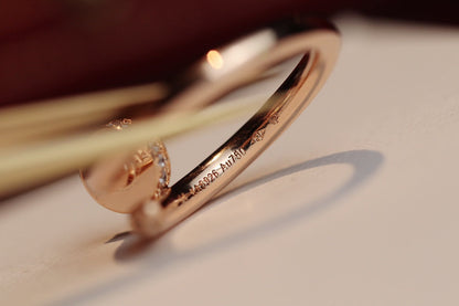 [GALE]JUSTE RING 2.65MM PINK GOLD DIAMOND