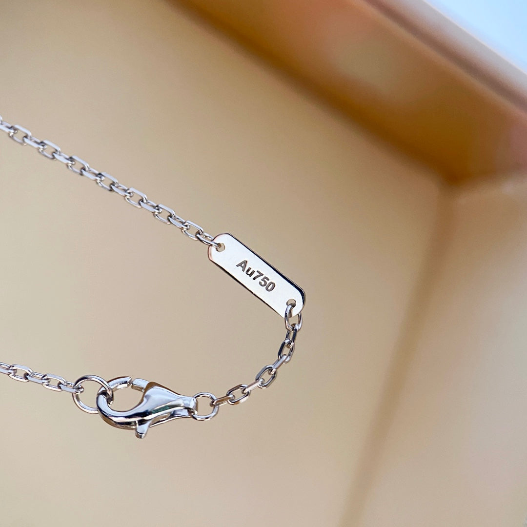 [GALE]CLOVER DIAMOND NECKLACE SILVER