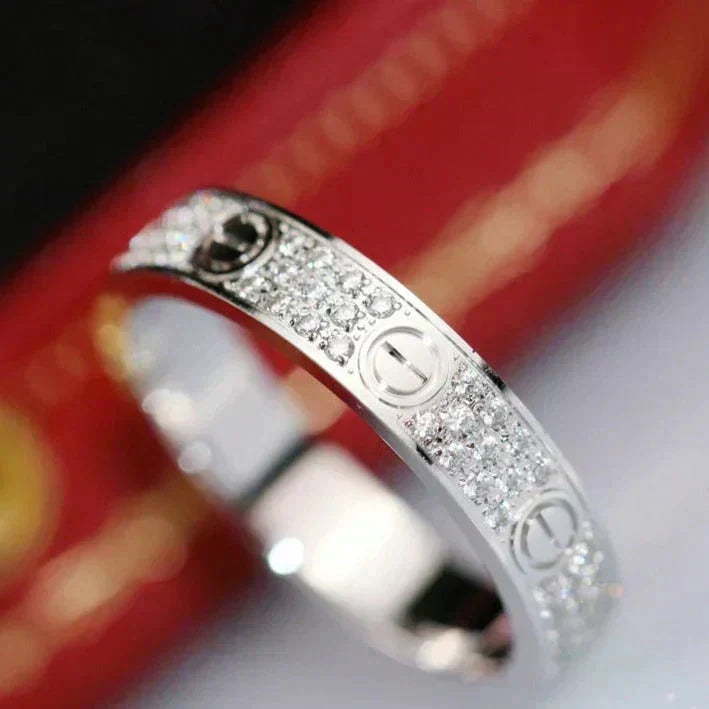 [GALE]LOVE RING 3.6MM DIAMOND PAVED