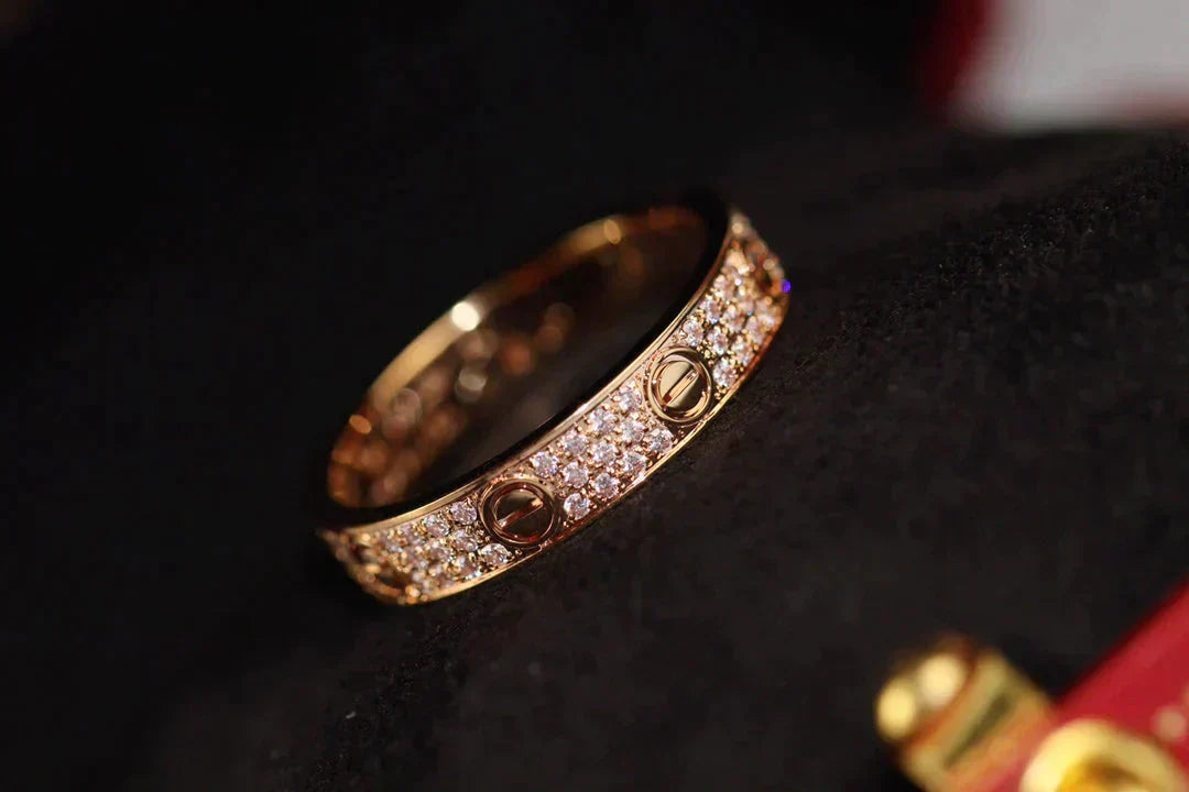 [GALE]LOVE RING 3.6MM DIAMOND PAVED