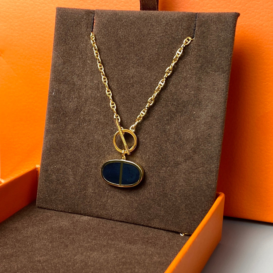 [GALE]CHAINE VERSO BLACK CERAMIC NECKLACE