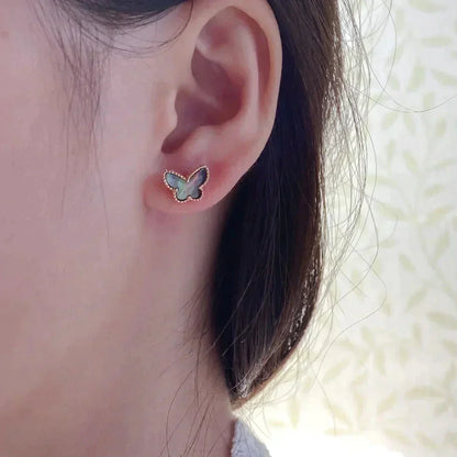 [GALE]BUTTERFLY DARK MOP  EARRINGS