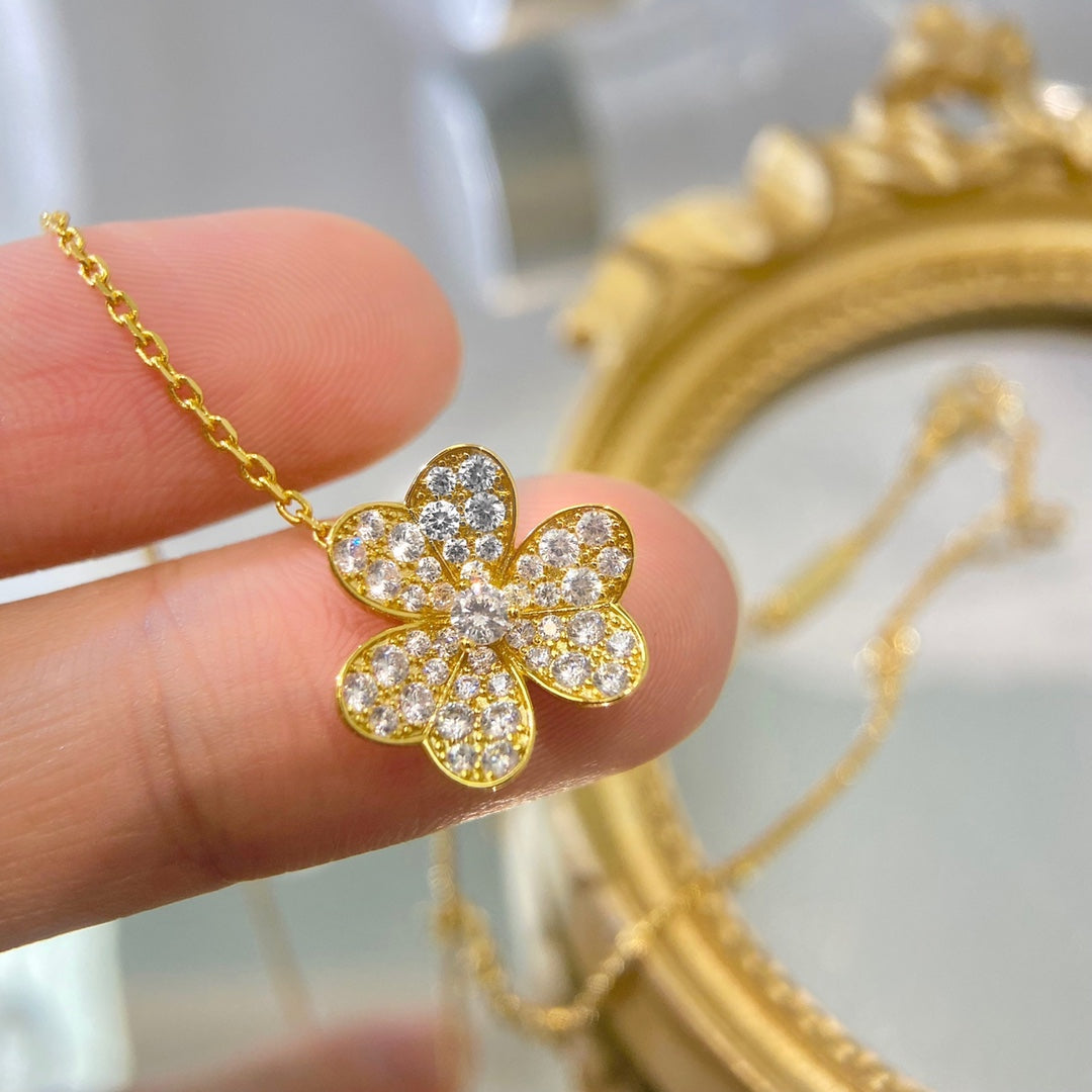 [GALE]FLOWER DIAMOND NECKLACE