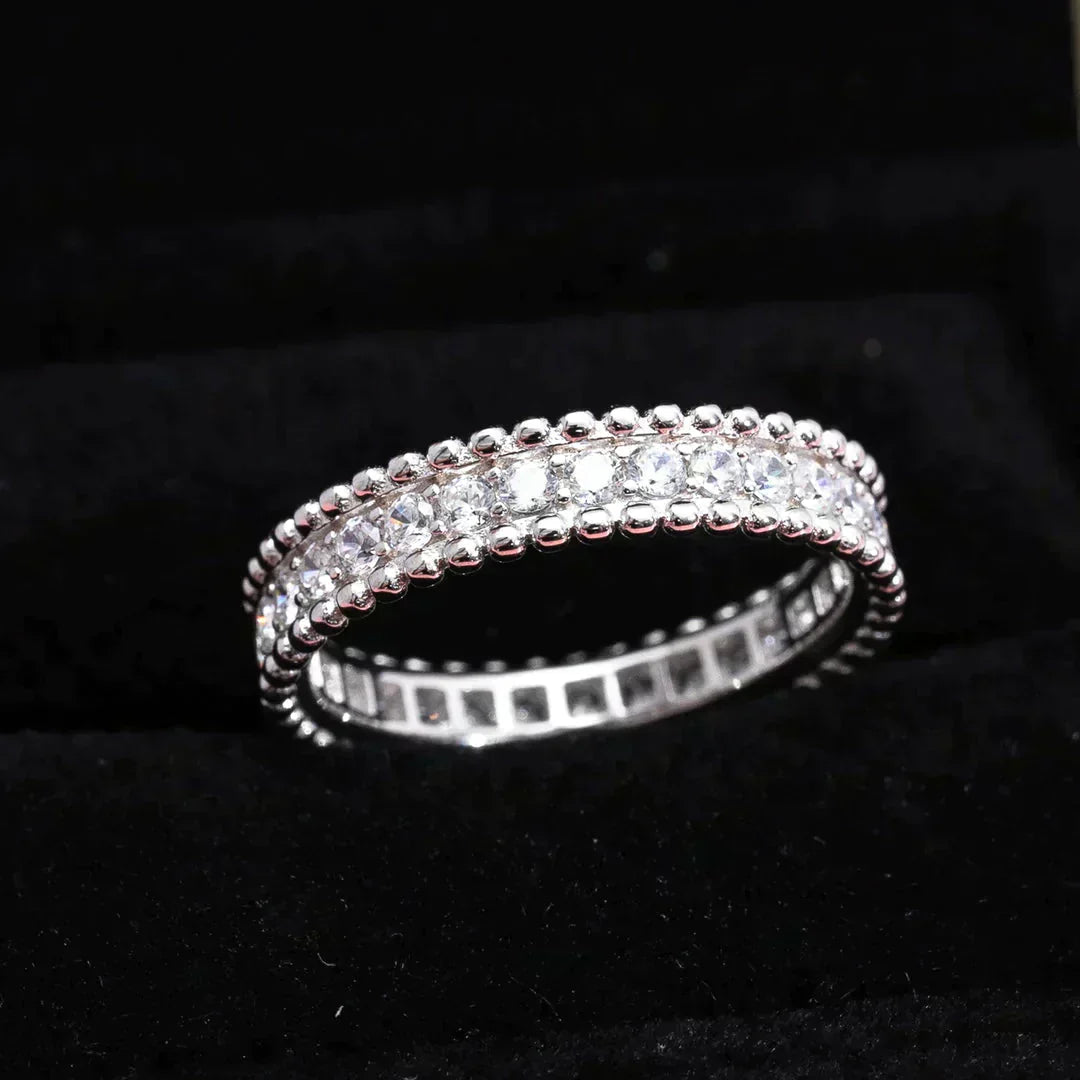 [GALE]PERLEE DIAMOND SILVER RING